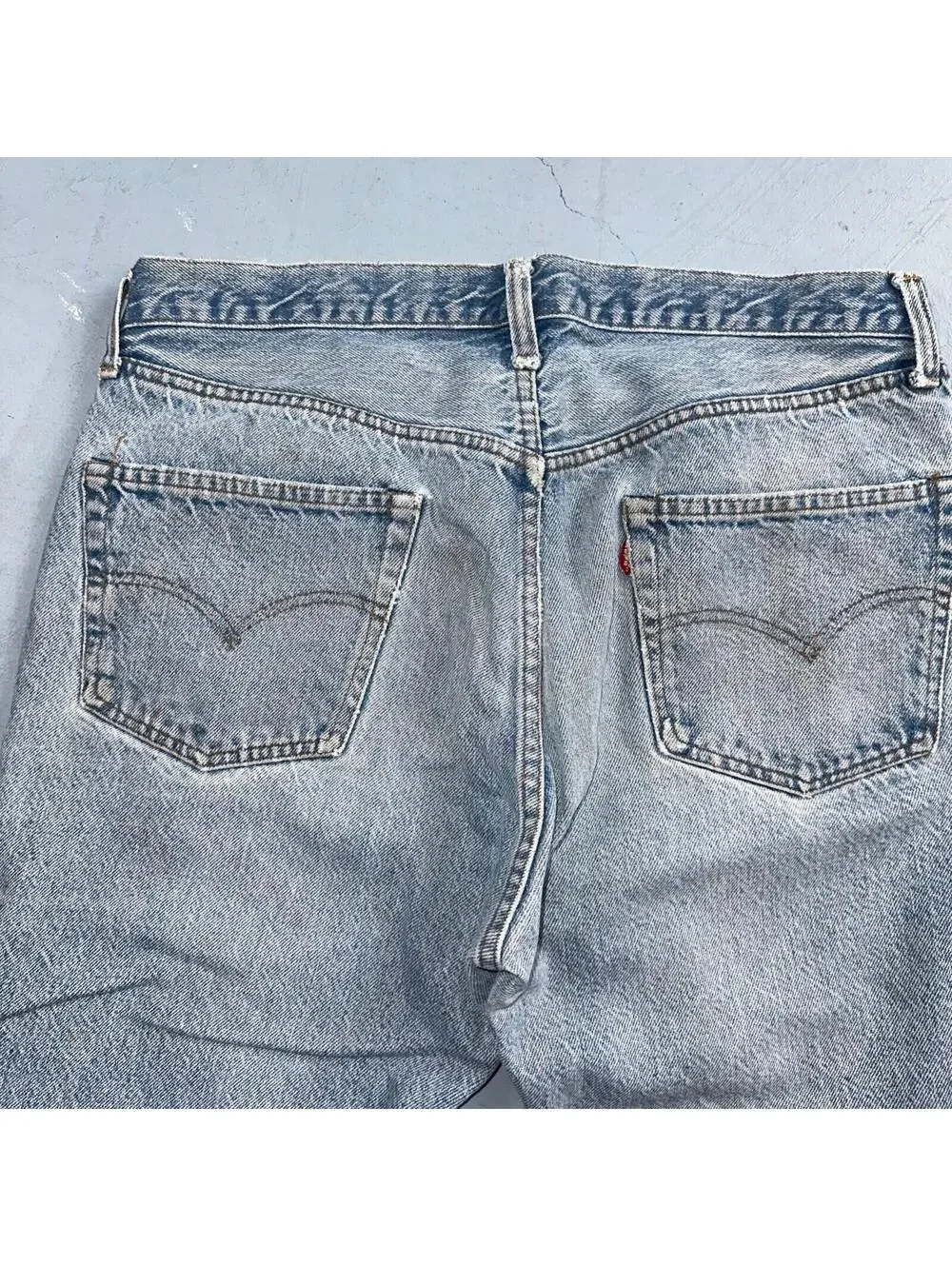 Levis 501 Vintage 80s USA XX Straight Leg Jeans Blue Light Wash 38x33 Act 34x29